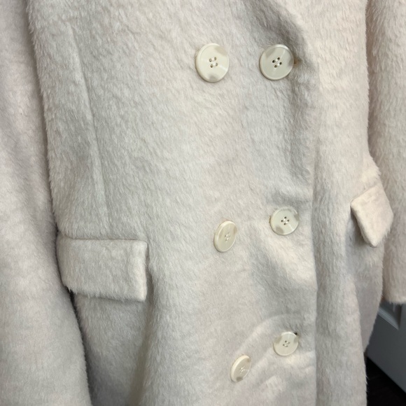 NWT Nasty Gal Oversized Wool Blend Scarf Coat Neutral Color Women Size XL - Picture 10 of 12